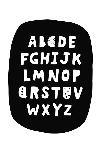 Full Alphabet: ABC Black Bubble by Pixy Paper