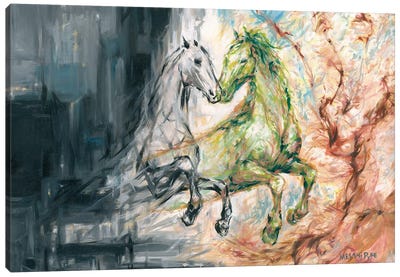 Two Horses Canvas Art Print - Melani Pyke