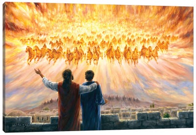 Chariots Of Fire Canvas Art Print - Religion & Spirituality Art