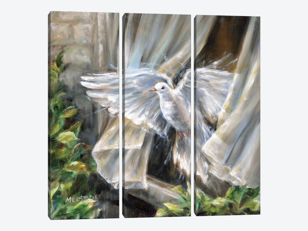 Dove Flying Free by Melani Pyke 3-piece Canvas Print