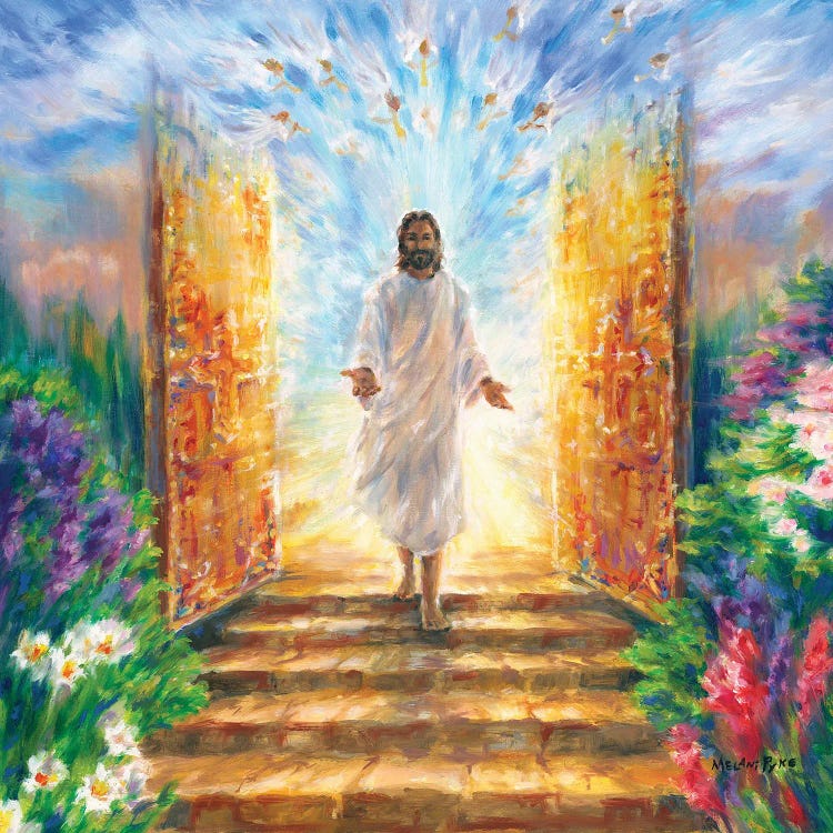 Jesus At Heaven's Gates by Melani Pyke wall art