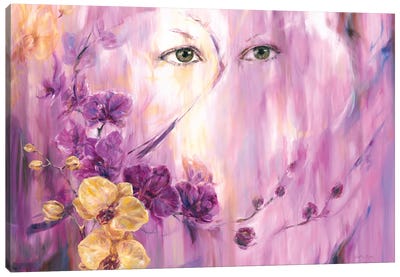 Mom's Infinite Love Canvas Art Print - Orchid Art