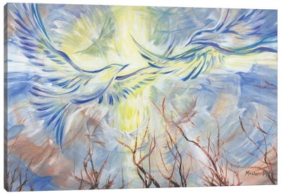 Doves And Branches Canvas Art Print - Faith Art