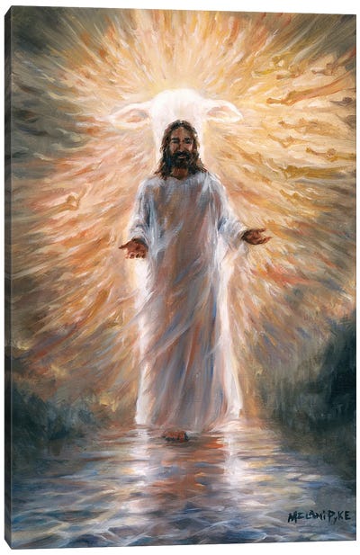 The Lamb On The Water Canvas Art Print - Jesus Christ
