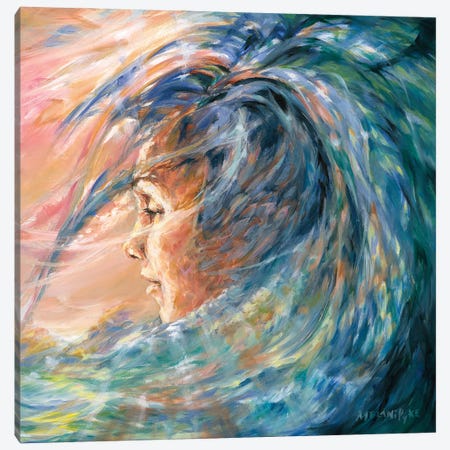 Living Waves Canvas Print #PYE137} by Melani Pyke Canvas Wall Art