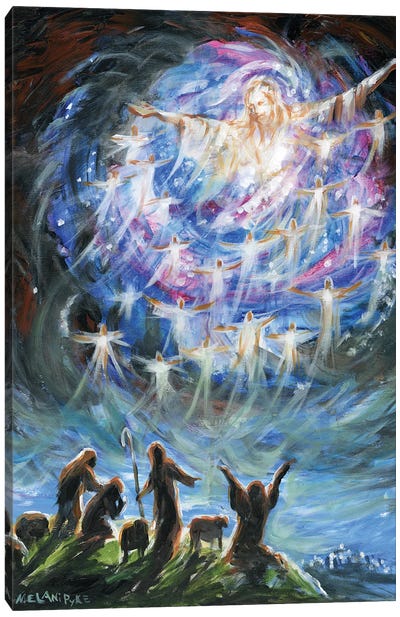 Good News Of Great Joy Canvas Art Print - Nativity Scene Art