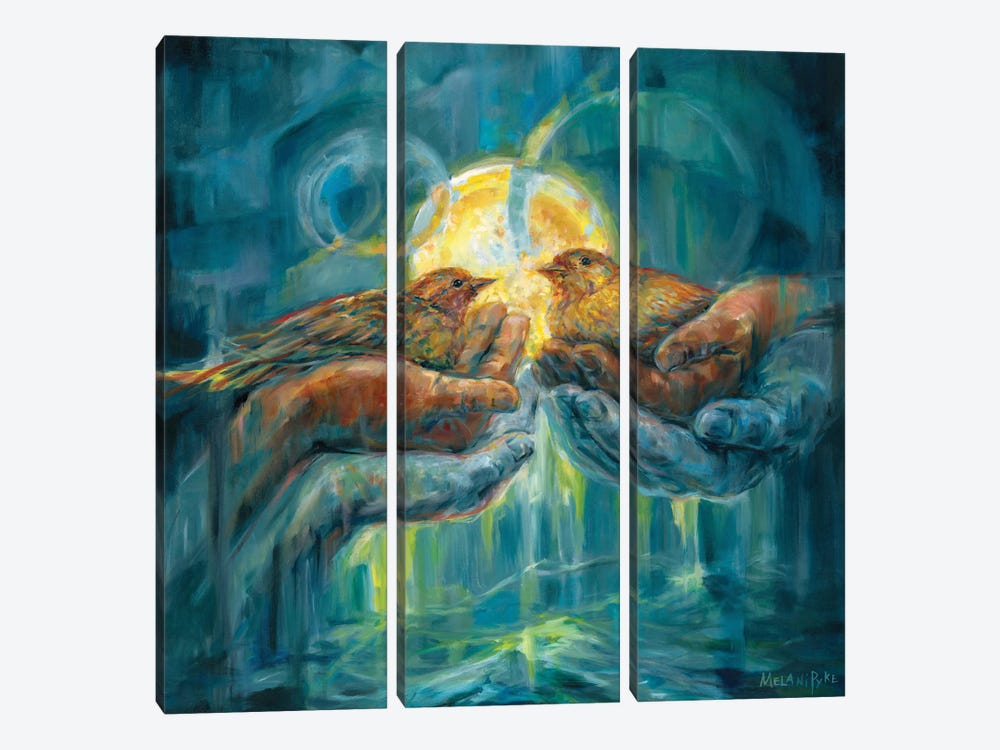 Hands Of Mercy by Melani Pyke 3-piece Canvas Art Print