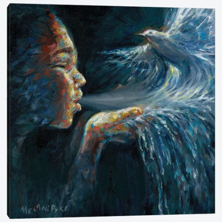Breath To Wings Of Life Giving Water Canvas Print #PYE168} by Melani Pyke Canvas Wall Art