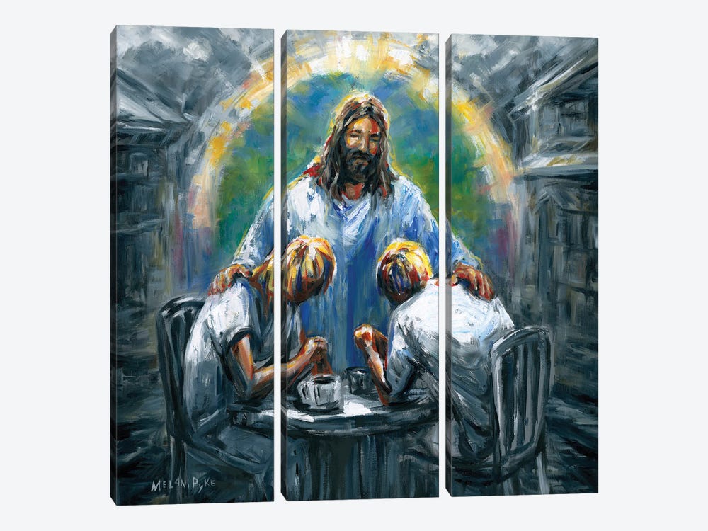 Coffee With Jesus by Melani Pyke 3-piece Canvas Wall Art