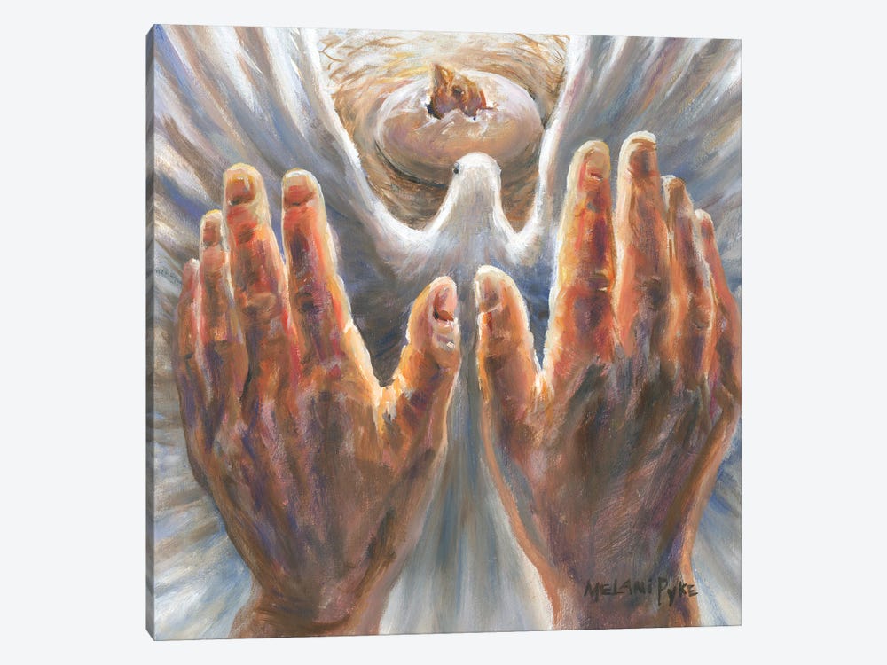 Healing Hands Of Faith With New Life Hatching by Melani Pyke 1-piece Art Print