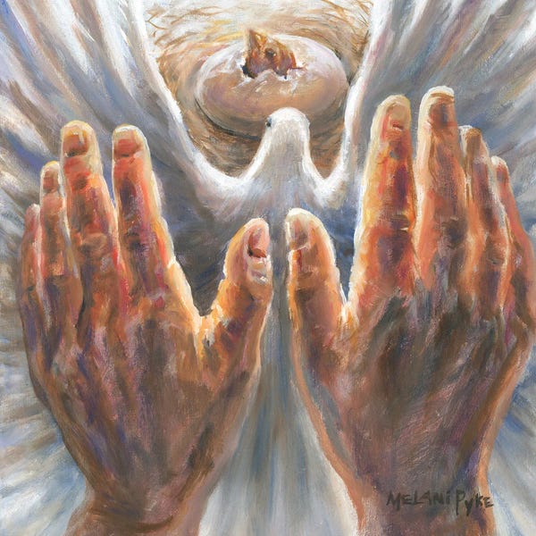 Melani Pyke: Healing Hands Of Faith With New Life Hatching by Melani Pyke
