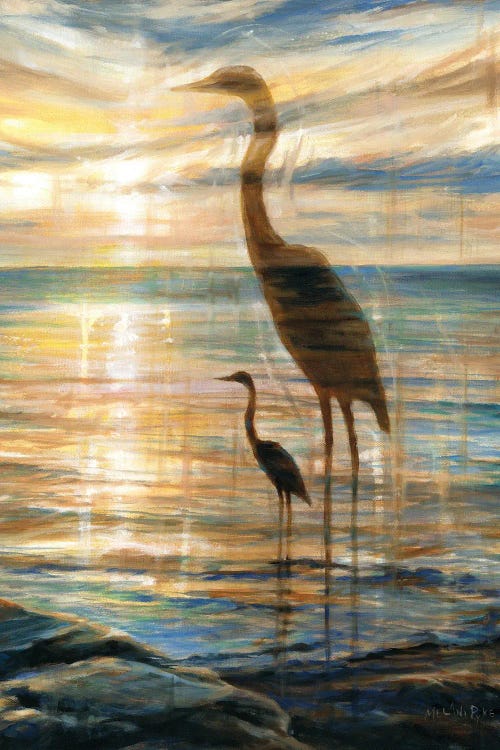 Overshadowed By A Guardian Angel (Heron At Sunrise)