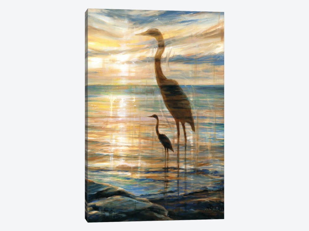 Overshadowed By A Guardian Angel (Heron At Sunrise) by Melani Pyke 1-piece Canvas Art Print