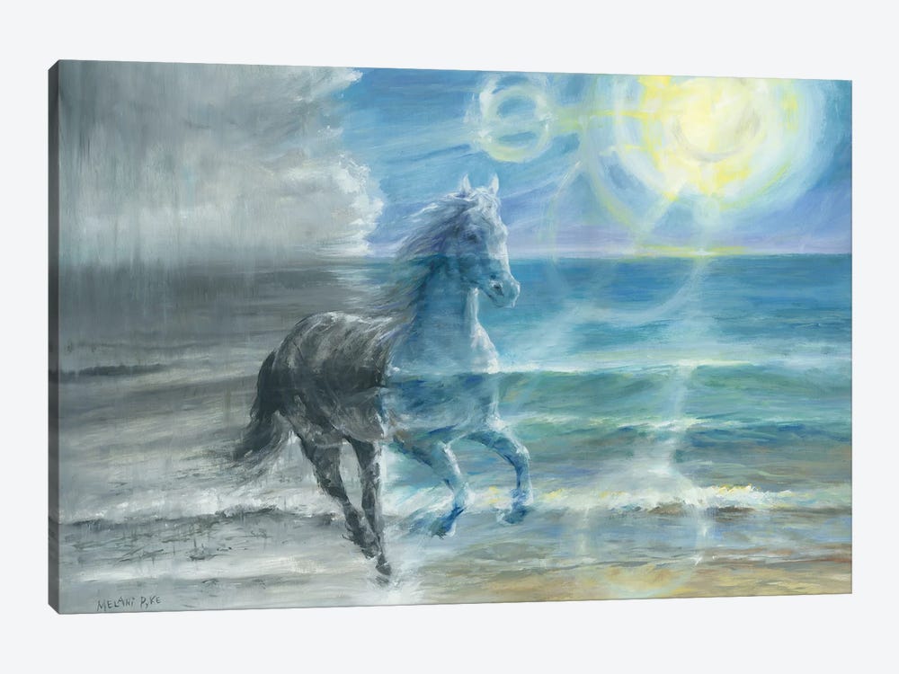 Renewed Life (Horse Running On Beach) by Melani Pyke 1-piece Canvas Print