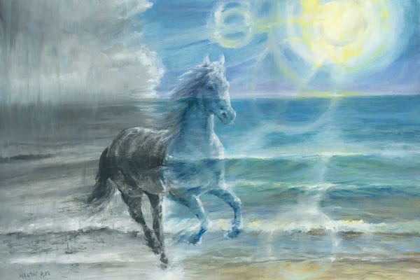 Melani Pyke: Renewed Life (Horse Running On Beach) by Melani Pyke
