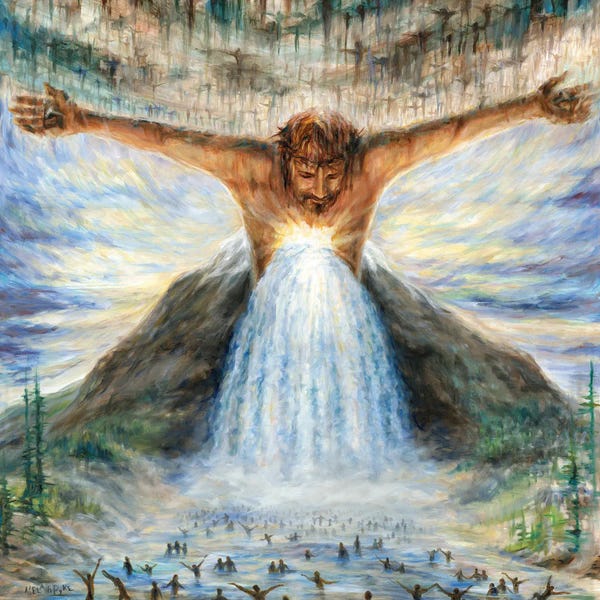 Waterfalls: Weight Of The World Allowed Living Water To Flow by Melani Pyke