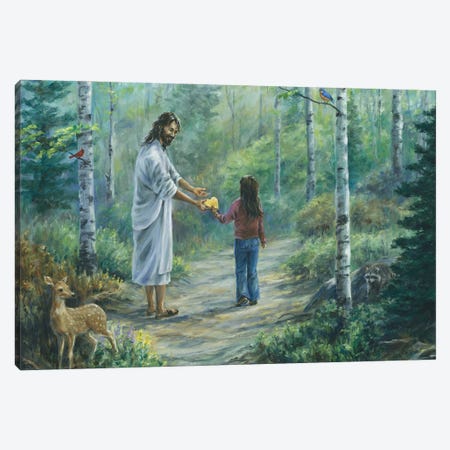 Jesus And Me Canvas Print #PYE26} by Melani Pyke Canvas Wall Art