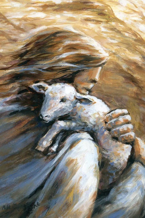 Jesus Carrying Lost Sheep Home