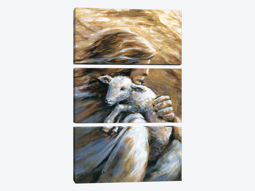 Jesus Carrying Lost Sheep Home by Melani Pyke 3-piece Canvas Art