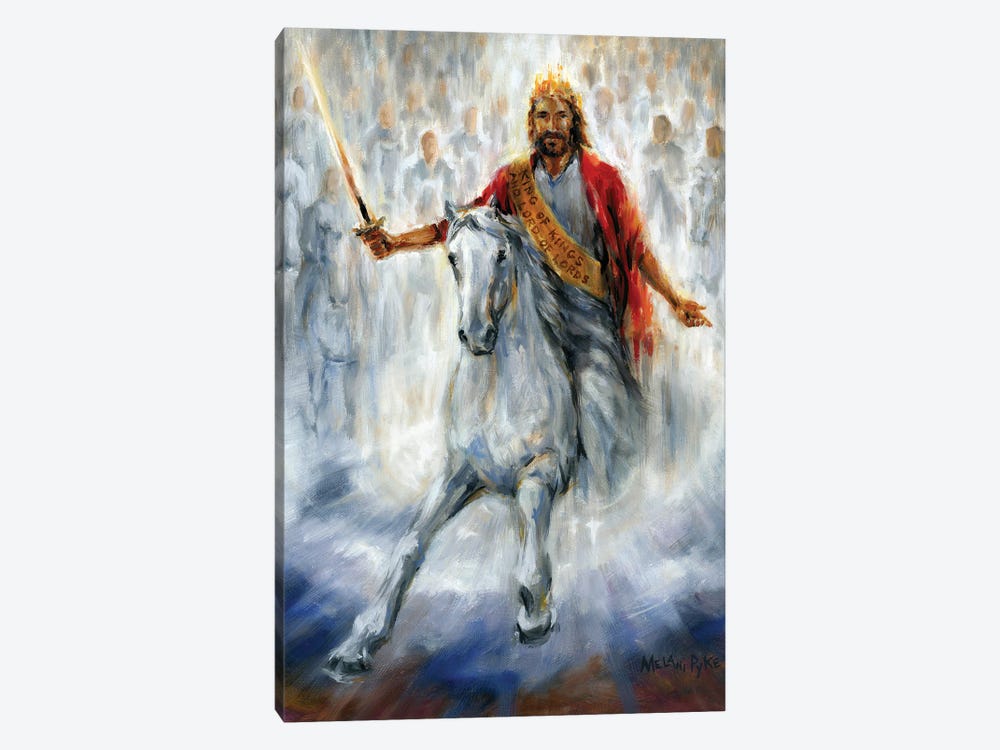We Have The Victory - Jesus Coming Back On A White Horse by Melani Pyke 1-piece Canvas Art
