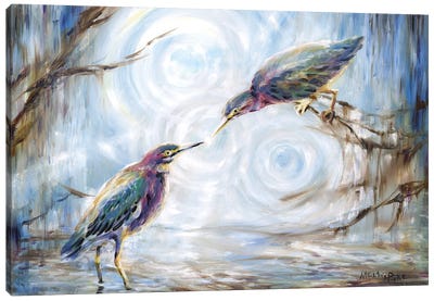 Kindness Ripples Canvas Art Print - Love Birds