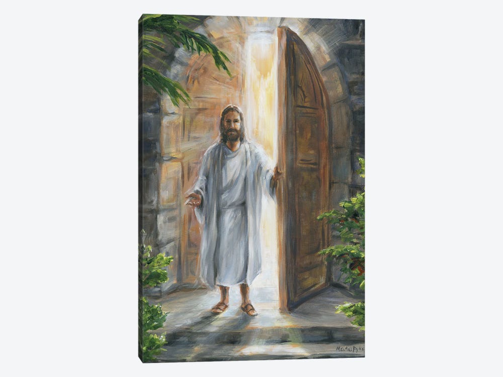 Jesus Opening The Door by Melani Pyke 1-piece Art Print
