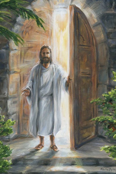 Melani Pyke: Jesus Opening The Door by Melani Pyke