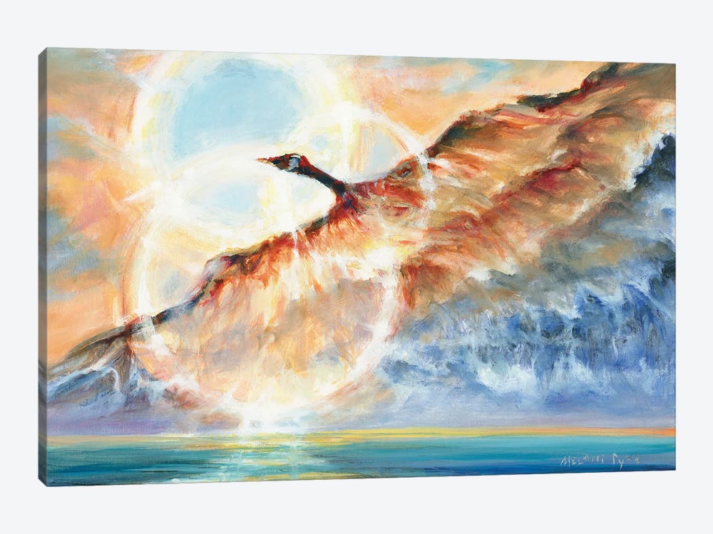 Air And Water (Goose In Flight) by Melani Pyke 1-piece Canvas Art