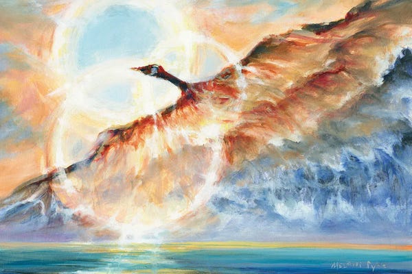 Melani Pyke: Air And Water (Goose In Flight) by Melani Pyke