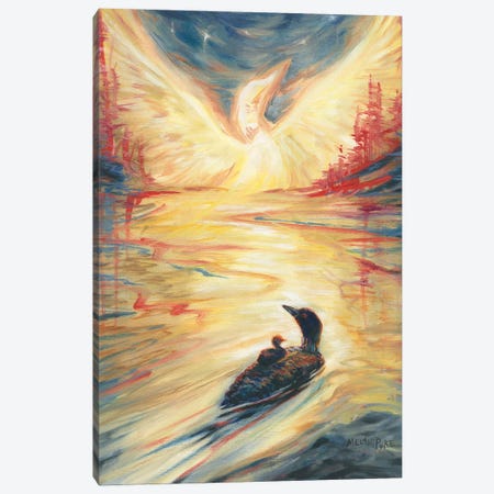 Loon Sunset Canvas Print #PYE42} by Melani Pyke Canvas Print