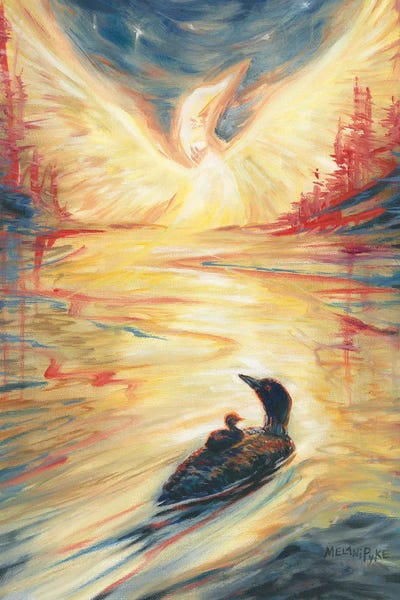Melani Pyke: Loon Sunset by Melani Pyke