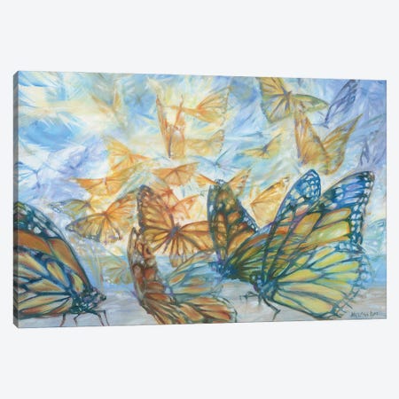Monarch Butterflies Like Angels - Beach Migration Canvas Print #PYE45} by Melani Pyke Canvas Art