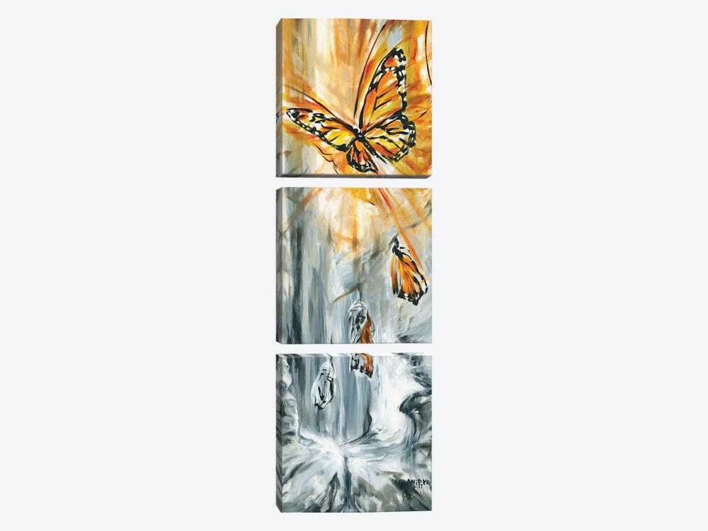 Monarch Emerging by Melani Pyke 3-piece Canvas Print