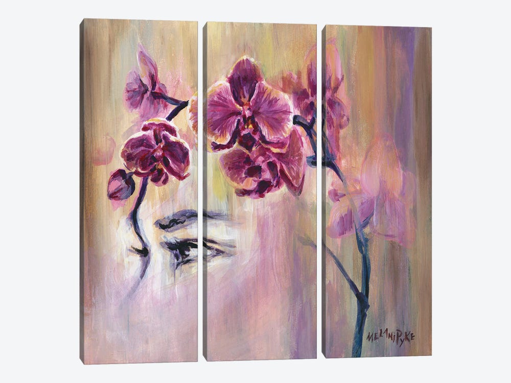 Orchids Profile Portrait by Melani Pyke 3-piece Canvas Artwork
