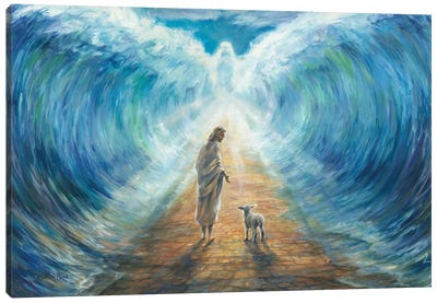 Parting The Waters To Lead Me Through Canvas Art Print - Sheep Art