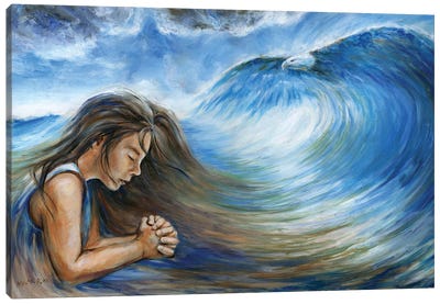 Prayer Like A Tidal Wave Canvas Art Print - Faith Art