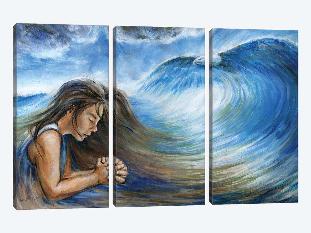 Prayer Like A Tidal Wave by Melani Pyke 3-piece Canvas Print