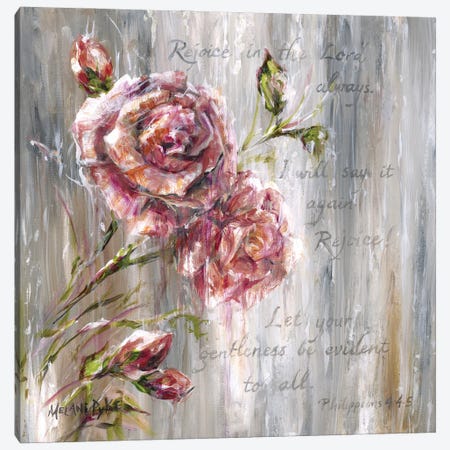 Rejoice Roses Canvas Print #PYE58} by Melani Pyke Canvas Art