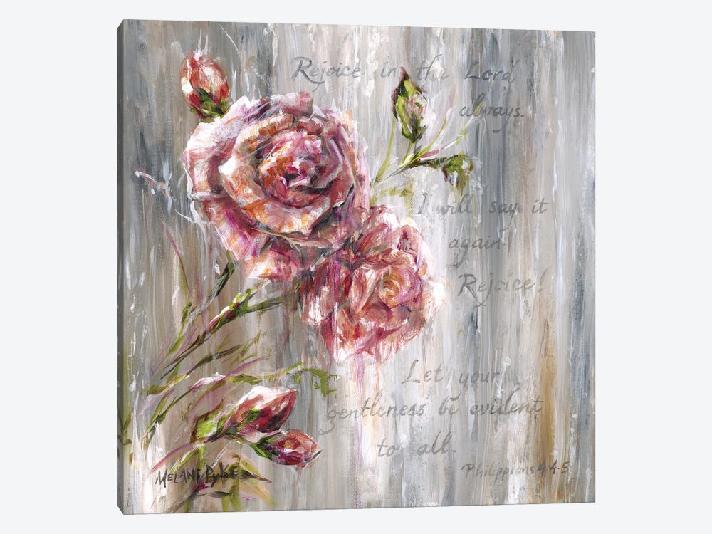 Rejoice Roses by Melani Pyke 1-piece Canvas Artwork