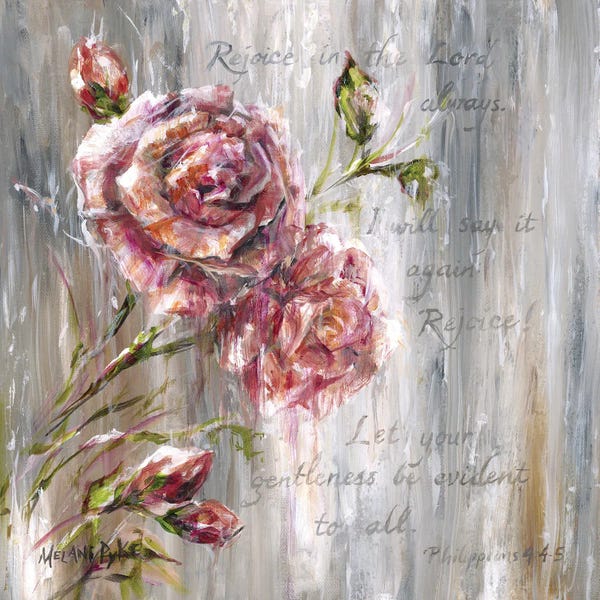 Typography: Rejoice Roses by Melani Pyke