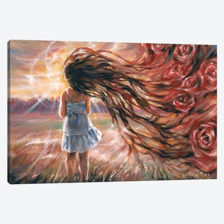 Roses In Her Hair Canvas Print #PYE60} by Melani Pyke Canvas Art Print