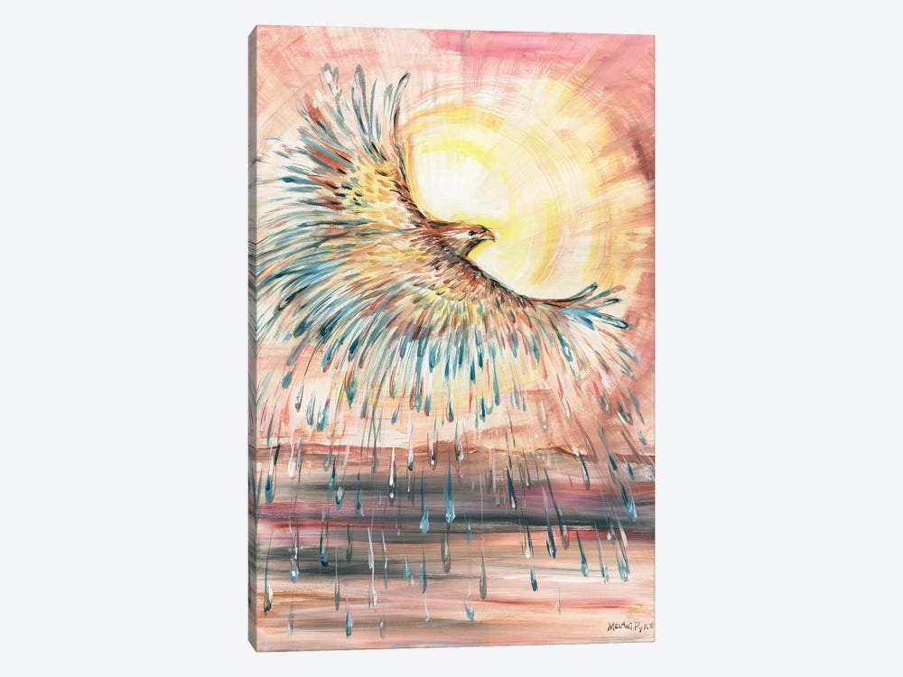 Sun With Hawk Of Water Over Dry Land by Melani Pyke 1-piece Canvas Art