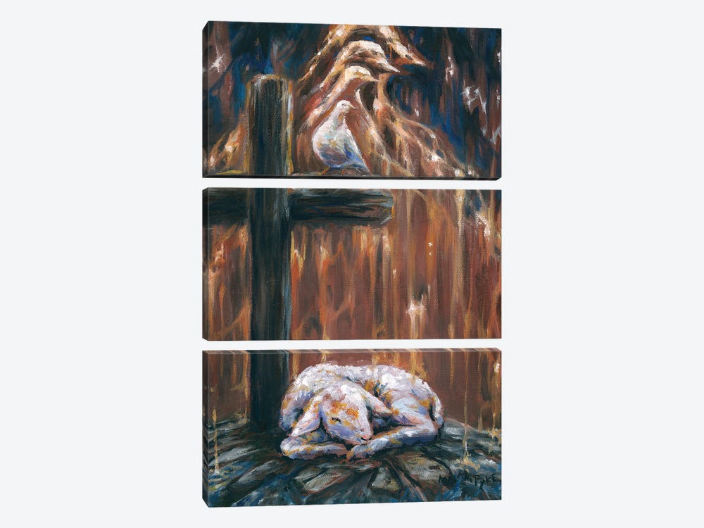 The Lamb And The Spirit by Melani Pyke 3-piece Canvas Art