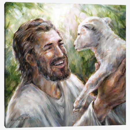 The Shepherd Lifts Me Canvas Print #PYE66} by Melani Pyke Canvas Wall Art