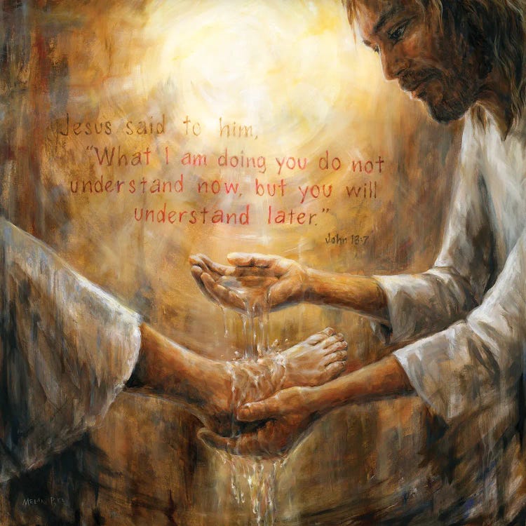 The Washing Of The Feet by Melani Pyke canvas print