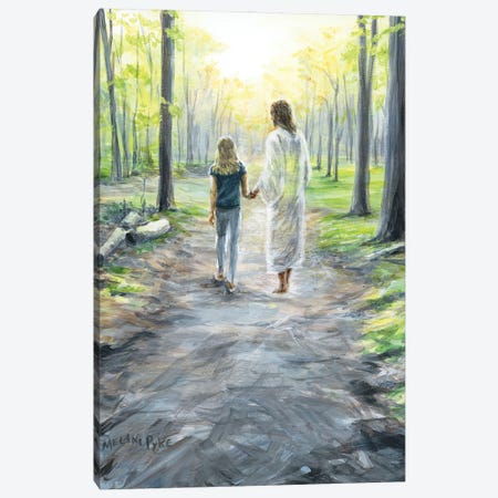 Walking With Jesus Canvas Print #PYE69} by Melani Pyke Canvas Print