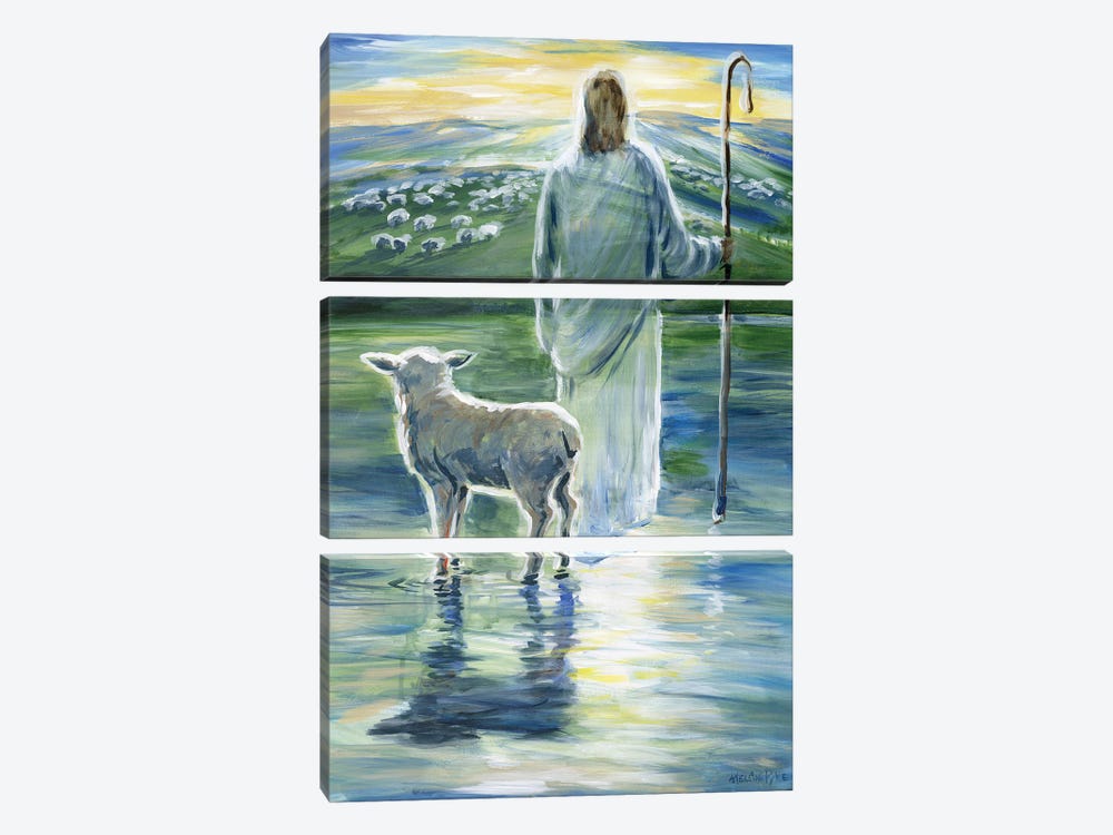 Walking In The Light Of The Shepherd by Melani Pyke 3-piece Canvas Art Print
