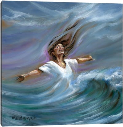 Wind And Waves Canvas Art Print - Healing Art