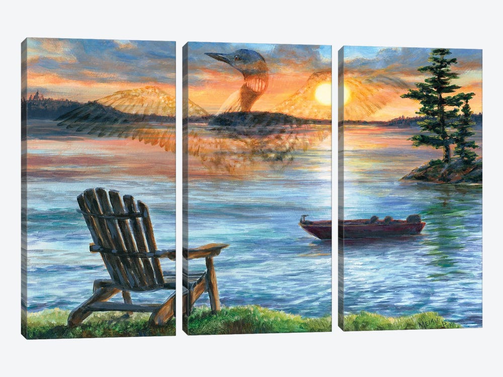 Spirit Of Cottage Country by Melani Pyke 3-piece Canvas Wall Art