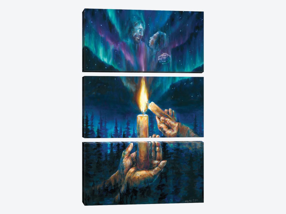 Light Your Candle - Connection And Remembrance by Melani Pyke 3-piece Canvas Art